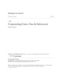 Compounding Crimes: Time for Enforcement Merek Evan Lipson