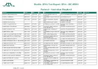 DNA Test Report: DNA - HC-HSF4