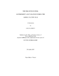 Government and Taxation During The