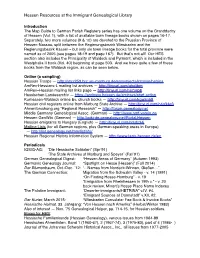 Hessen Resources at the Immigrant Genealogical Library