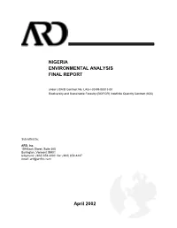 Nigeria Environmental Analysis Final Report