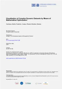 Visualization of Complex Dynamic Datasets by Means of Mathematical Optimization