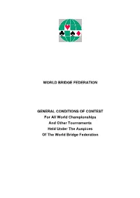 Wbf General Conditions of Contest