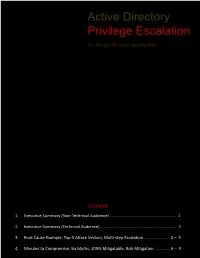 Active Directory Privilege Escalation