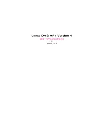 Linux DVB API Version 4