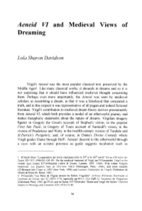 Aeneid VI and Medieval Views of Dreaming