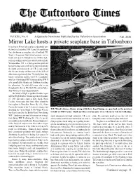 Mirror Lake Hosts a Private Seaplane Base in Tuftonboro