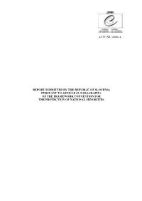 Report by the Republic of Slovenia on the Implementation of The