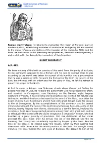 Saint Severinus of Noricum Catholic.Net