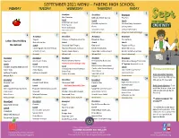 September 2021 Menu – Fabens High School