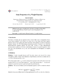 Some Properties of AP Weight Function
