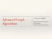 Advanced Graph Algorithms