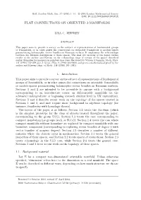 Flat Connections on Oriented 2-Manifolds