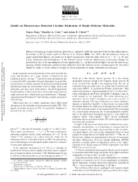 Limits on Fluorescence Detected Circular Dichroism of Single Helicene Molecules