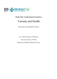 Variants and Health