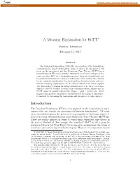 A Meaning Explanation for Hott∗