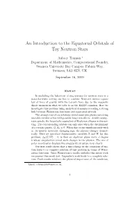 An Introduction to the Equatorial Orbitals of Toy Neutron Stars