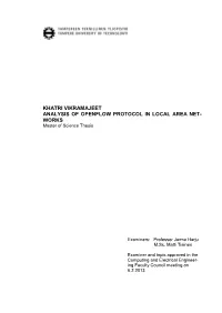 Analysis of Openflow Protocol in Lans