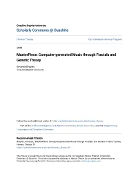 Computer-Generated Music Through Fractals and Genetic Theory