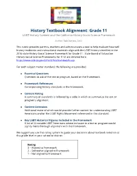 History Textbook Alignment: Grade 11 [PDF]