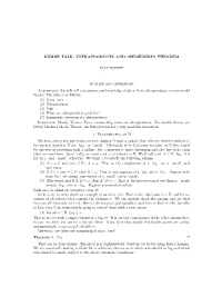 KIDDIE TALK: ULTRAPRODUCTS and SZEMÉREDI's THEOREM Outline and References As Promised, This Talk Will Not Assume Any Knowledg