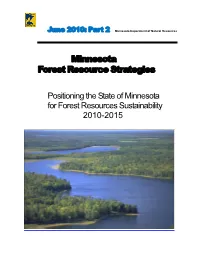 Minnesota Forest Resource Strategies June 2010