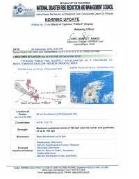UPDATE Re Sitrep No.7 Re Typhoon PABLO As of 04 Dec 2012