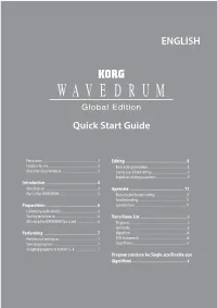 WAVEDRUM Global Edition Quick Start Guide
