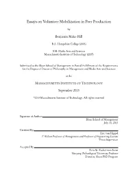 Essays on Volunteer Mobilization in Peer Production