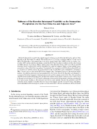 Influence of the Kuroshio Interannual Variability on the Summertime