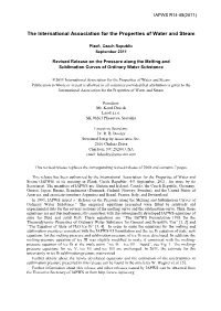 Revised Release on the Pressure Along the Melting and Sublimation Curves of Ordinary Water Substance