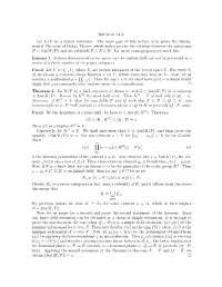 Section 14.2. Let K/F Be a Galois Extension. the Main Goal of This