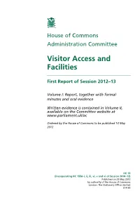 Visitor Access and Facilities
