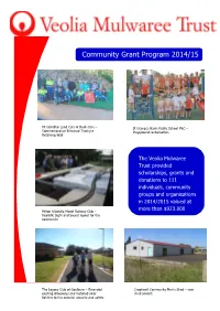 Community Grant Program 2014/15