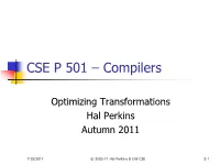 CSE 582 – Compilers