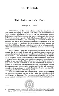 The Interpreter's Task