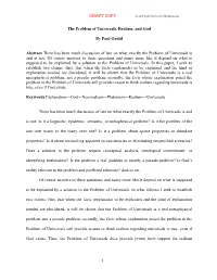 The Problem of Universals-Realism-God