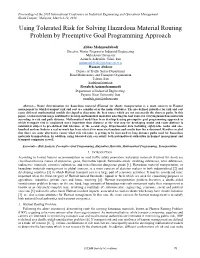 Using Tolerated Risk for Solving Hazardous Material Routing Problem by Preemptive Goal Programming Approach