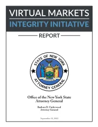 Virtual Markets Integrity Report