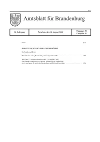 Amtsblatt Für Brandenburg, 2009, Nummer 30