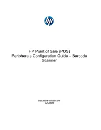 (POS) Peripherals Configuration Guide – Barcode Scanner