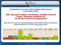 Presentatie CSS Clip-Path, Shapes, Variabelen En Meer