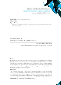 Sight and Insight – Creating Space for Religious Practices Widzenie a Postrzeganie – Tworzenie Przestrzeni Dla Praktyk Religijnych