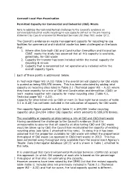 The Council's Evidence on Waste Management Capacity for Recycling