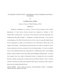 The History, Architecture, and Preservation of Rosenwald Schools in Georgia
