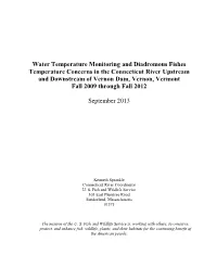 Water Temperature Monitoring and Diadromous Fishes Temperature