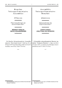Benelux Interparlementaire Assemblee Assemblée