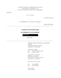 Claimant Post-Hearing Submission (Redacted)