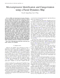 Microexpression Identification and Categorization Using a Facial