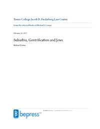 Suburbia, Gentrification and Jews Michael Lewyn